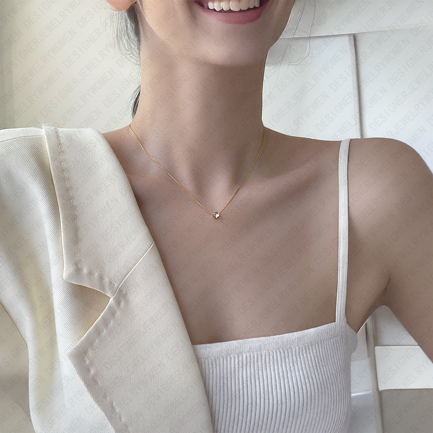 Designer Necklace Necklace for Women Gold Necklaces Diamond Chain Luxury Jewlery Designer for Women Elegant Timeless Sparkling Pendant Gift Premium Ex