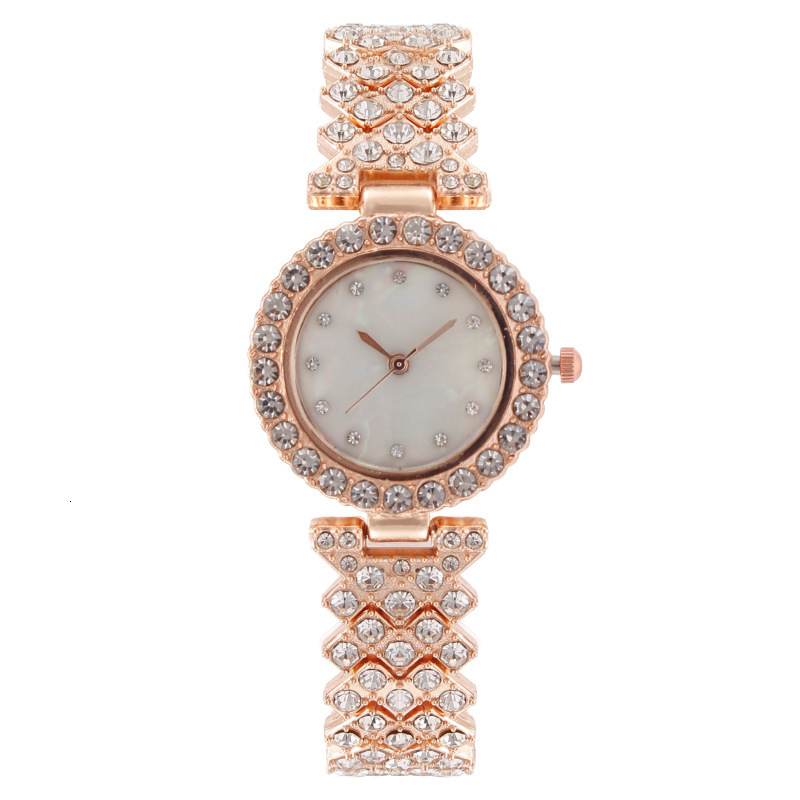 Classic metallic color scheme elegant rhinestone inlay exquisite luxury ladies' watch new popular retro nostalgic elegant luxurious fashion watch