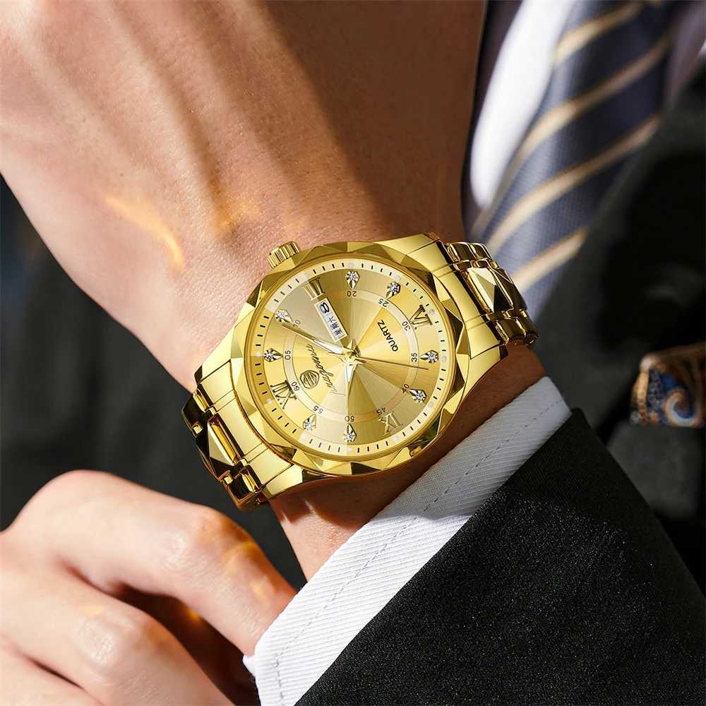 PENGAGAR Top Brand Luxury Man Wrist Waterproof Luminous Date Week Men es Stainl Steel Quartz Mens M reloj M251222