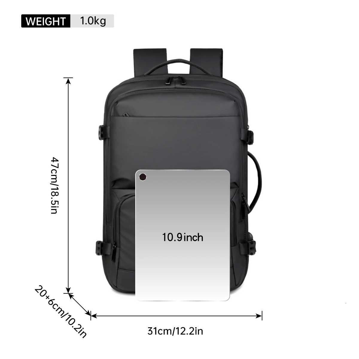 Mens Business Commuter Backpack Large-Capacity 16-Inch Computer Bag for Business Trips College Student School BagM251222