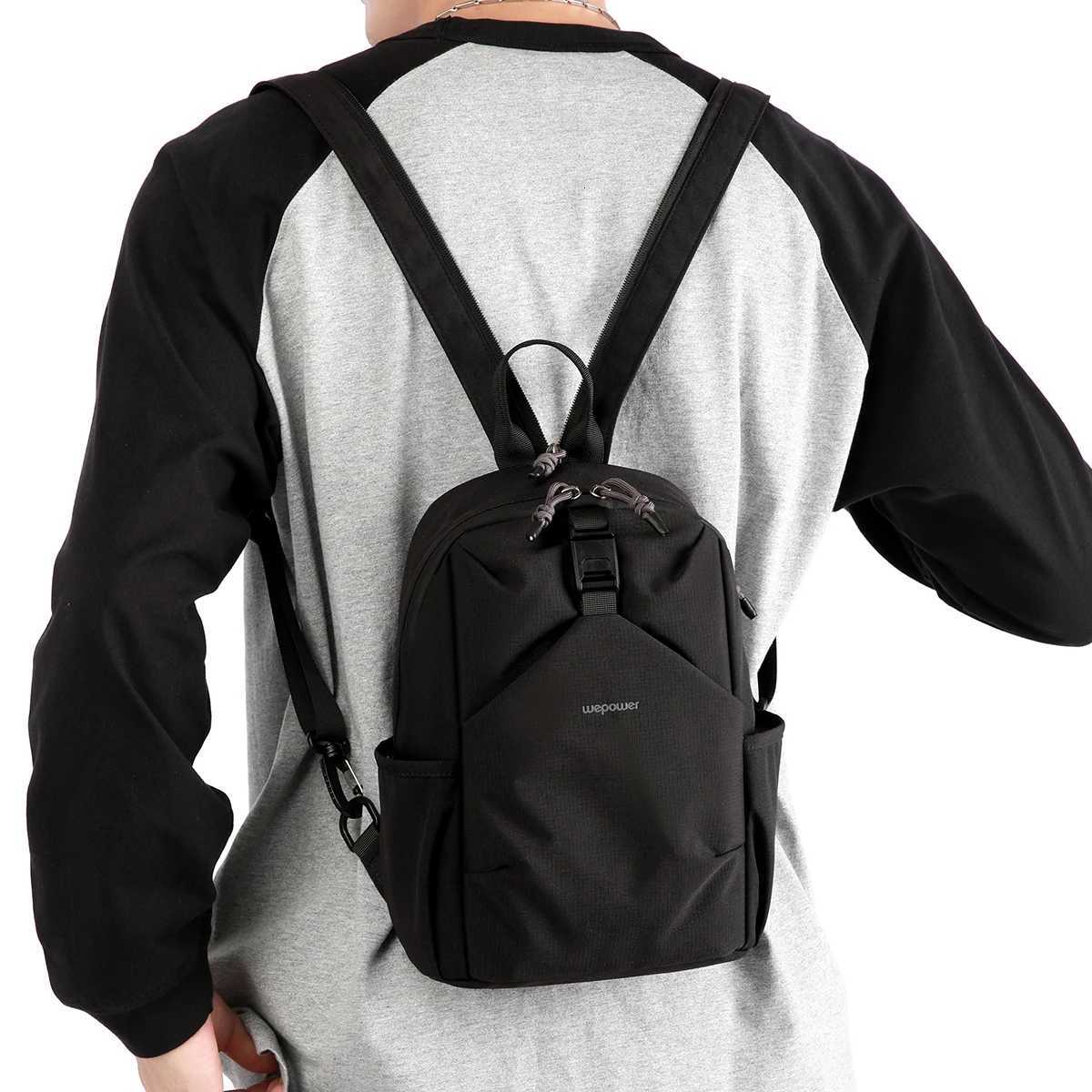 Double Shoulder Dual-Use Bag for Men Korean Style Fashionable Casual Travel Small Backpack Multi-Functional Sports Chest Bag Cycling Crossbody BagM251