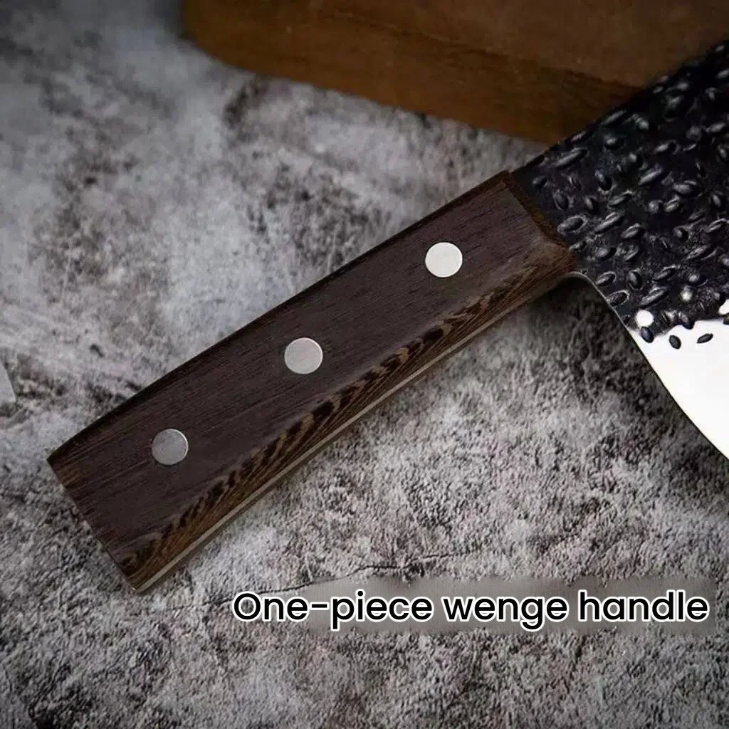 Handmade Forged Kitchen Knife Meat Chopping Cleaver Chinese Chef Knife 5CR15 Stainless Steel Machete Kitchen Essentials 251218