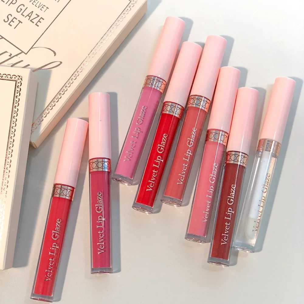 8PCS Swans Velvet Liquid Lipstick Set Matte Waterproof Long Lasting Lip Gloss Shades for Daily Party Makeup GiftT251222