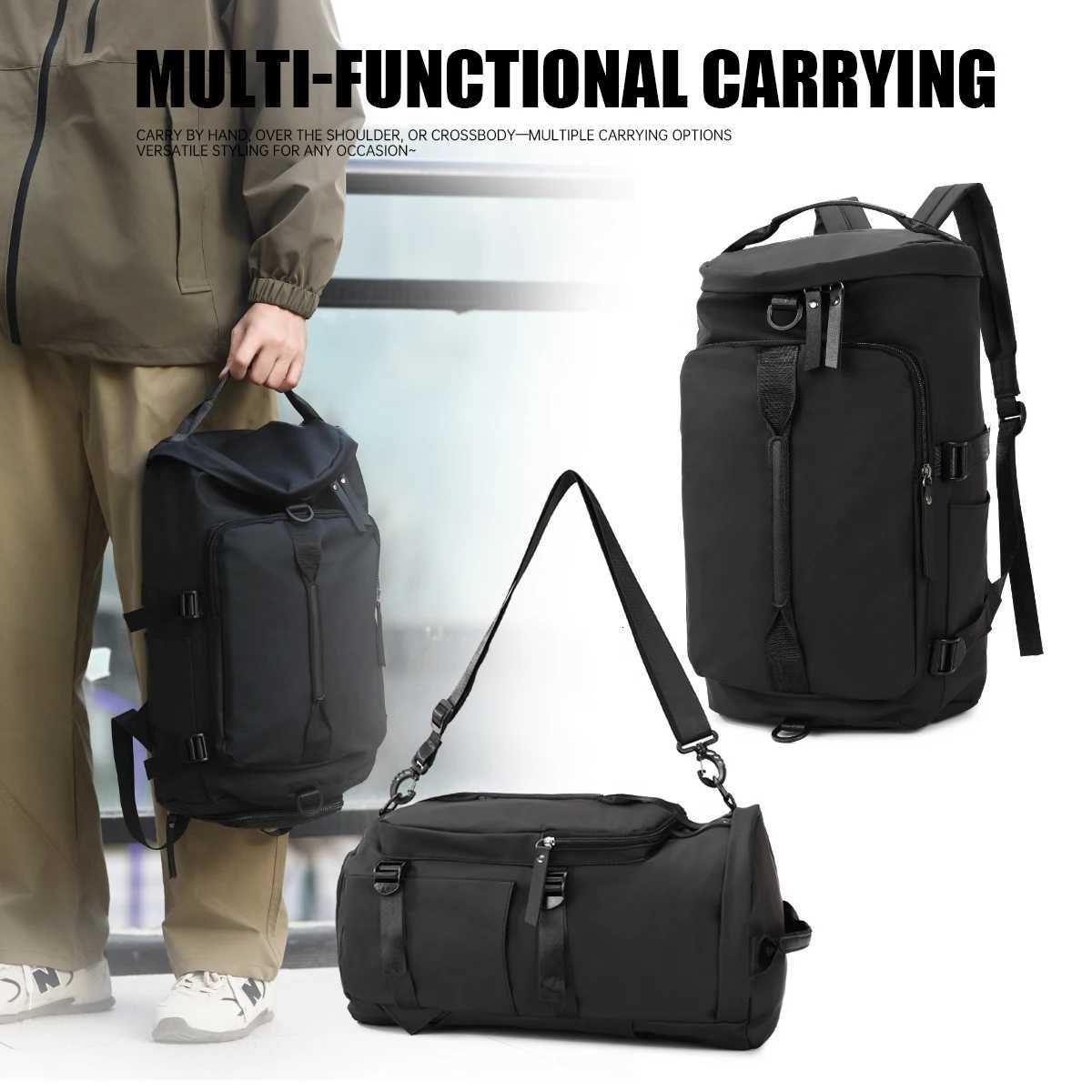 ens Shoulder Bag Multifunctional Business Travel Bag Casual Backpack Rucksack Hiking Bag School Bag Luggage Bag Can Be Carried by Hand or Worn Cross-B