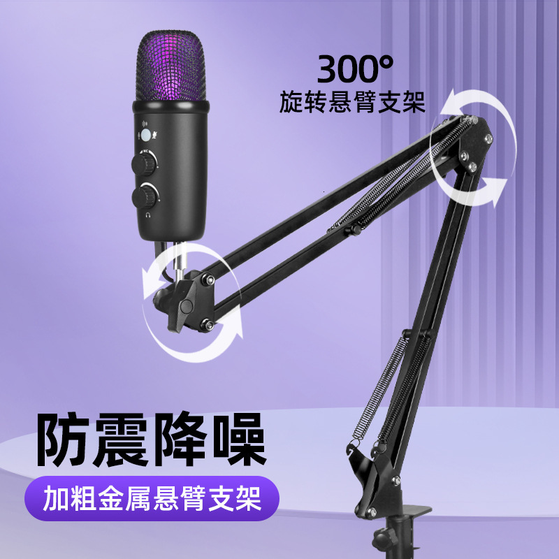 Haomuren Professional USB Streaming Podcast PC Microphone Studio Cardioid Condenser Mic Kit with Boom Arm For Recording 250715