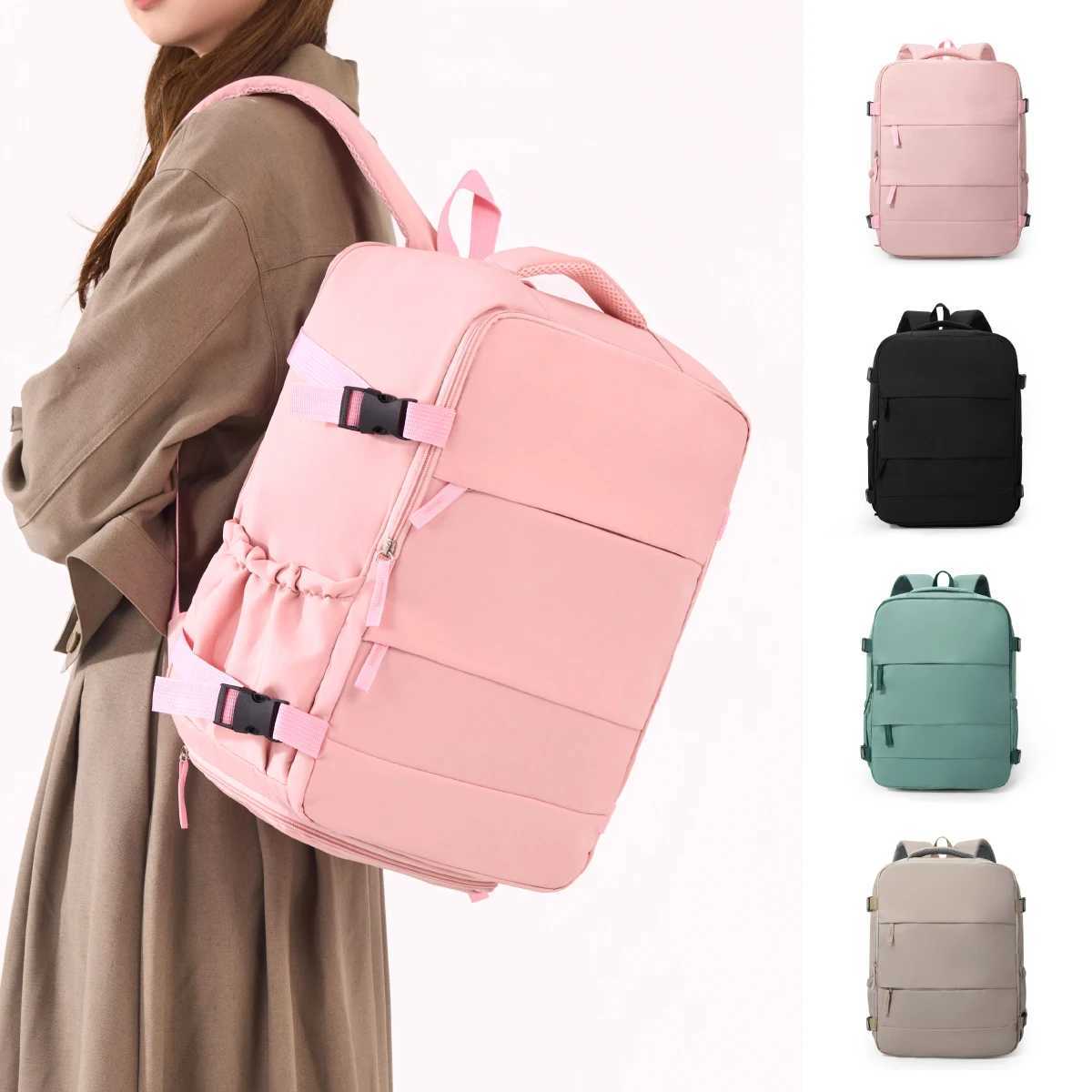 Cross-Border Travel Backpack Mens and Womens Large-Capacity Shoe Compartment Luggage Bag Computer Business Bag Student School Bag CommutingM251222