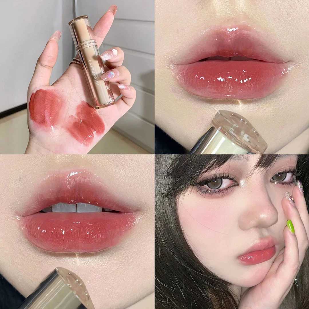 Iced Tea Mirror Lip Glaze Watery Lip Gloss Waterproof Lasting Transparent Jelly Liquid Lipstick Womon Beauty Makeup Lip CosmeticT251222