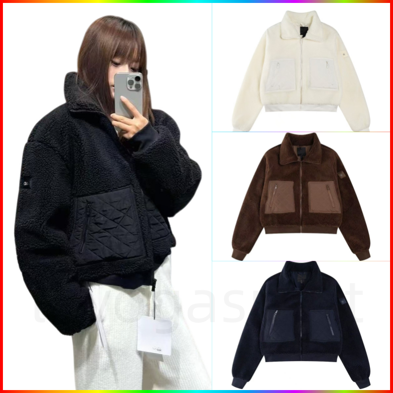 New Sets Women Clothes Leggings Pant Jacket Sets Lamb Fleece Stand Up Thick Warm Coat High Waist Yoga Leggings Jacket Alonessities Womer Pant Sets