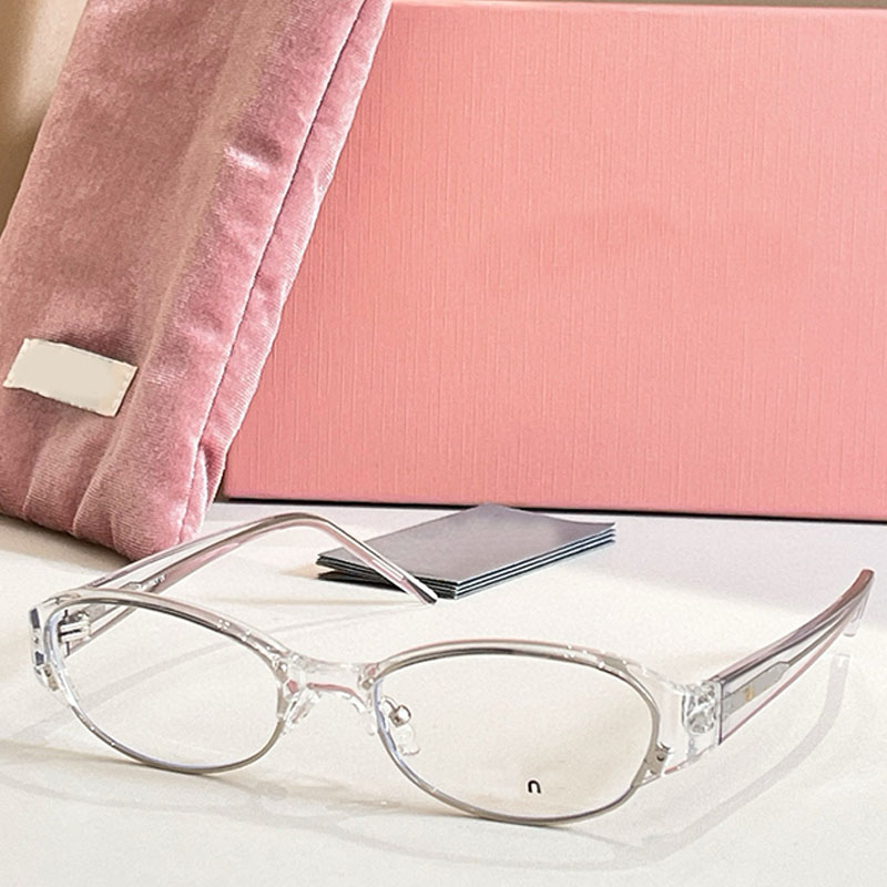 Designer Womens Oval Metal Sunglasses 26ss Fashion Personality Transparent Acetate Small Frame Eyewear K9200 Modern Womens Avant Garde Style