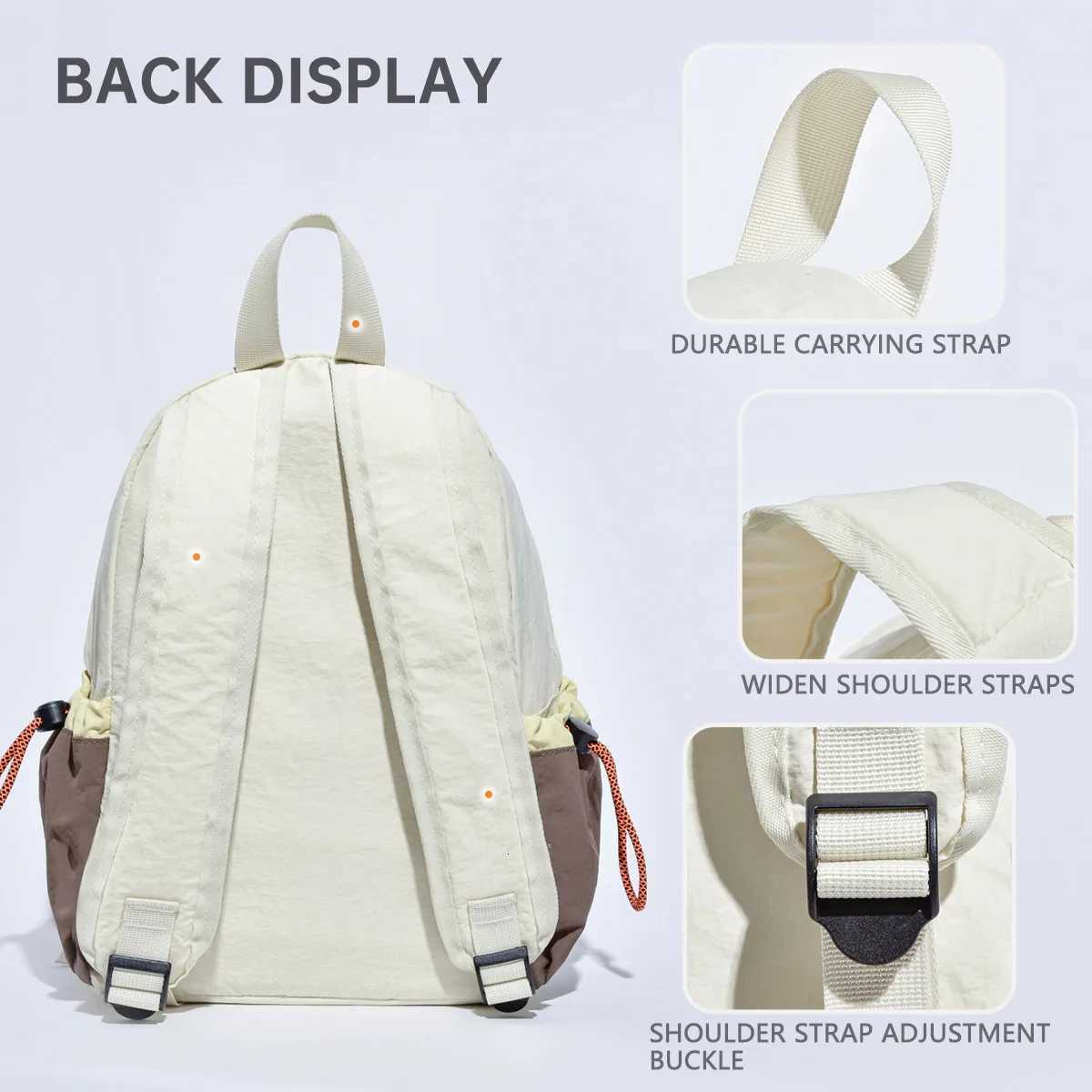 Textured Nylon Oxford Cloth Small Backpack Womens New Mini Student School Bag Work Clothing Shopping Travel Small BackpackM251222