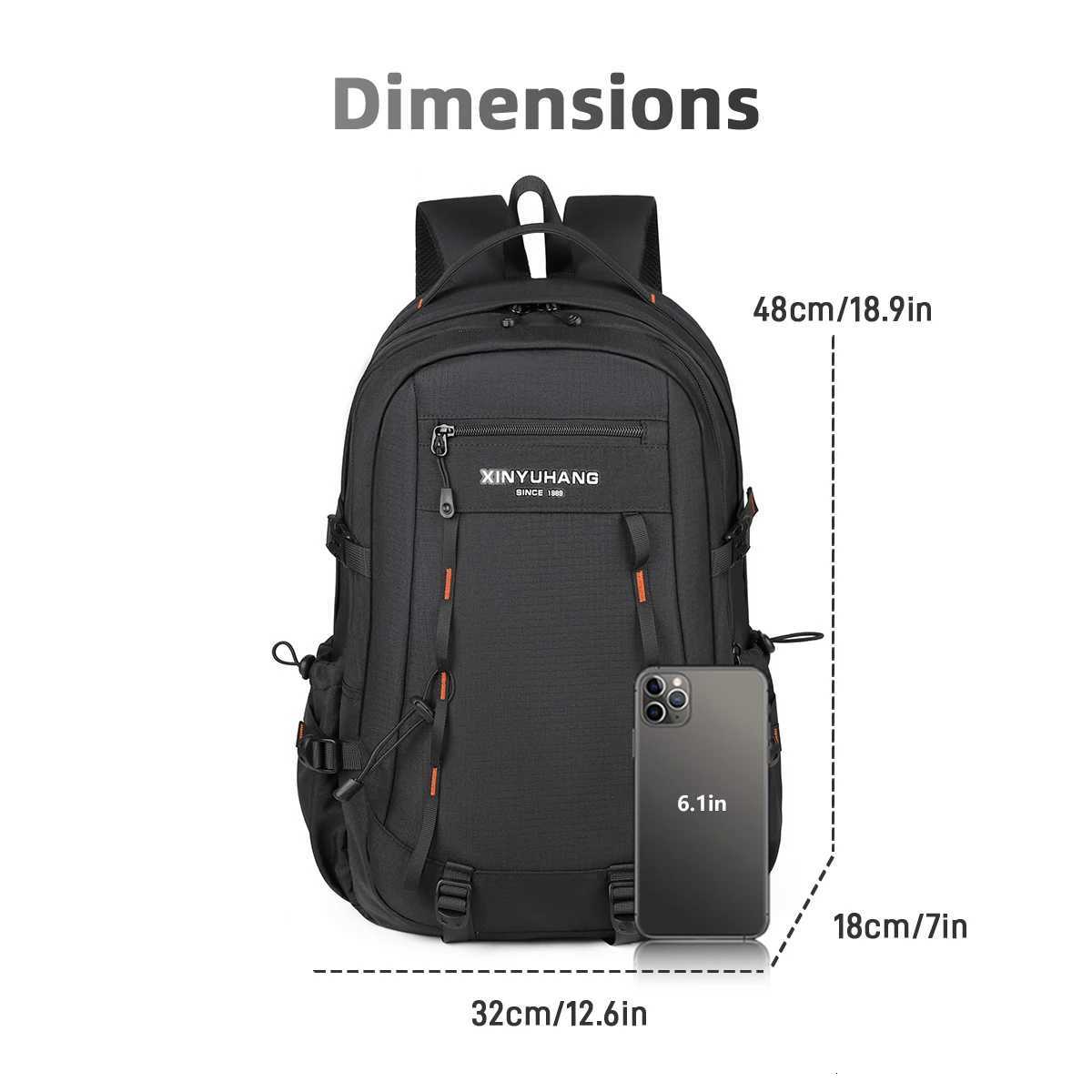 Urban Commuting Mens Large-Capacity Business Waterproof Backpack Travel Laptop Business Trip Backpack College Student High School Student HikingM25122