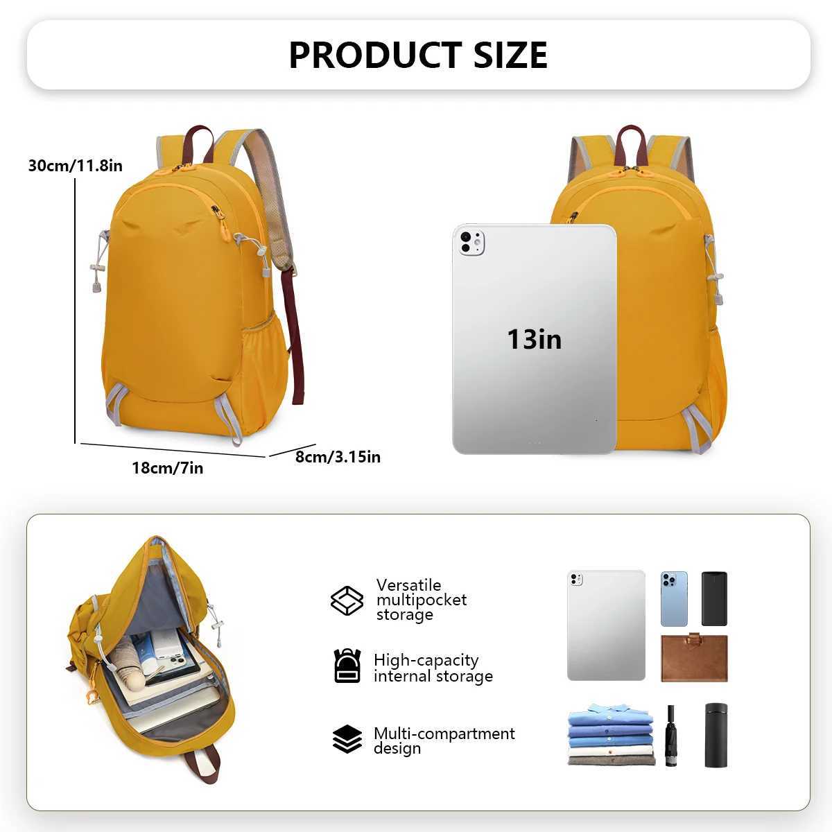 Outdoor Hiking Backpack for Women Lightweight Waterproof Ultra-Light Sports Backpack Camping Travel Mountain Climbing Lightweight Backpack CyclingM251