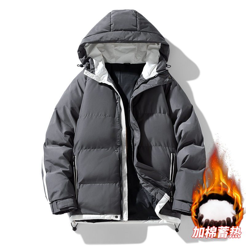 Men's Hooded Puffer Jacket 2025 Autumn Winter Casual Loose Cotton-Padded Coat