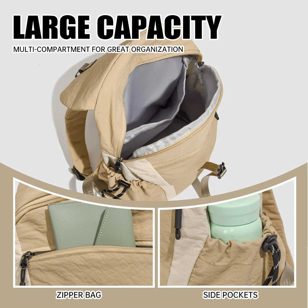 New Casual School Travel Backpack Lightweight Large-Capacity Nylon Cloth Study Bag Waterproof Backpack for s and s Junior High School StudentsM251222