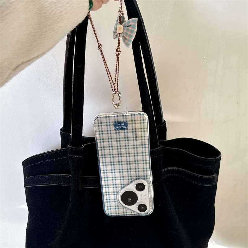 ins Transparent Plaid Suitable Apple 17/16 Pro Max Phone Case iPhone 13/14 New Model for Women 15P