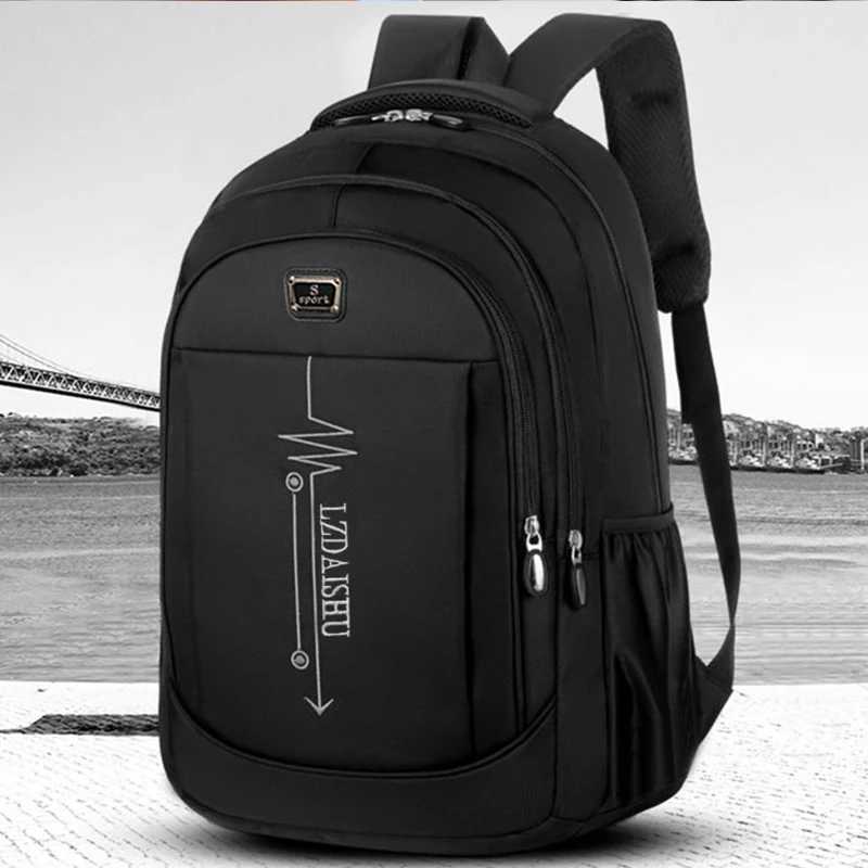 Business casual backpack for men laptop bag large capacity travel bag student schoolbag Korean version student backpack zipM251222