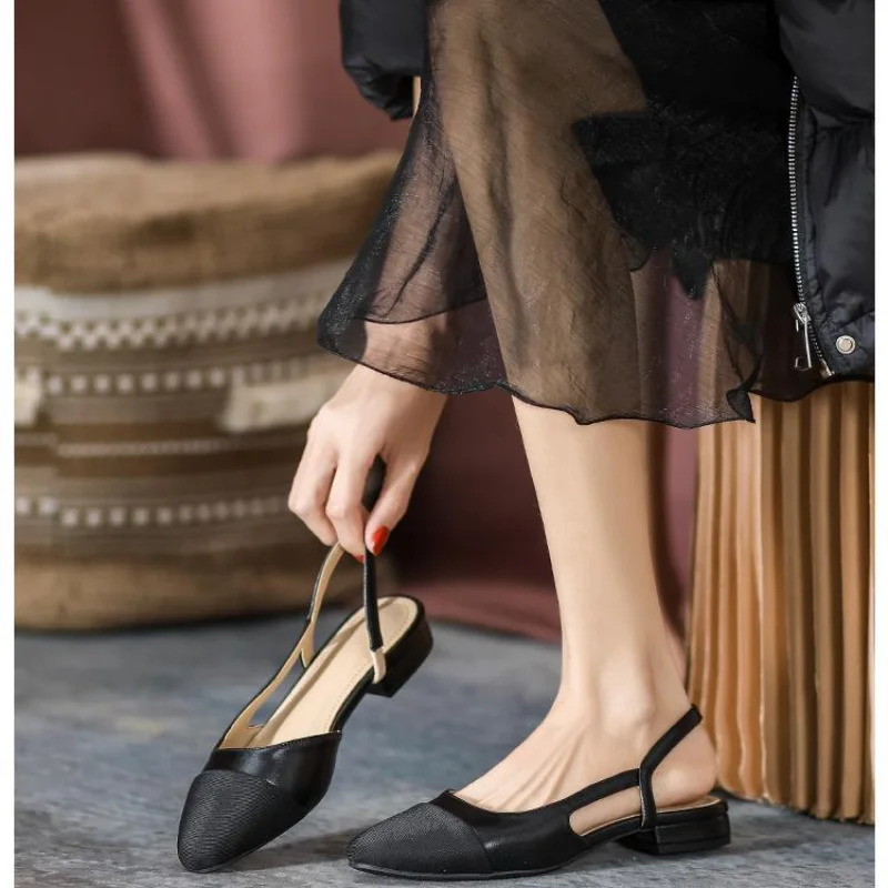 Summer womens color blocked sandals Women NonSlip slipper Soft soled Leisure flat Comfort Low Heel Femme Thick Bottom Shoes251218