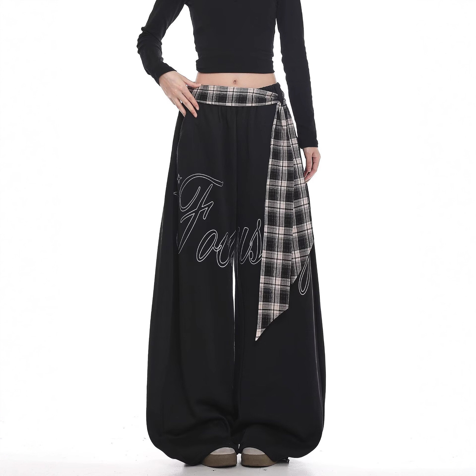 UNCLEDONJM Hip Hop Plaid Pants Men Ins Irregular Casual Pants Patchwork Pants Fashion Streetwear Trousers t2-a002 201126