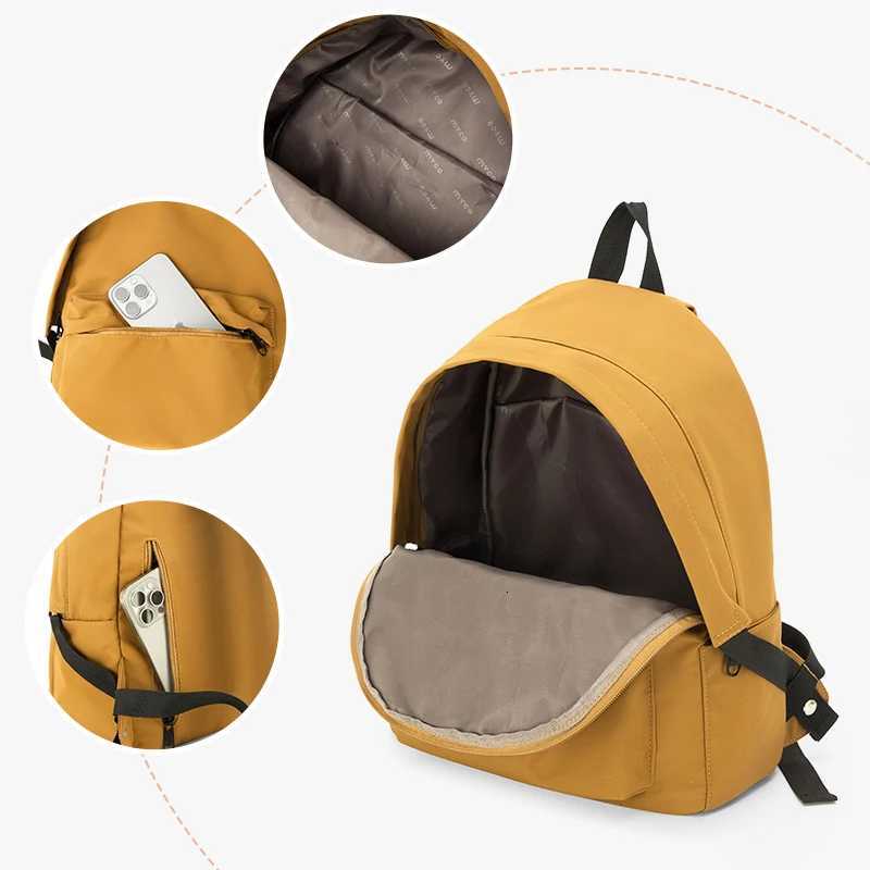 Super High-Looking Schoolbag Korean Style Lazy Style Preppy Style Sweet Cream Style Female College Student BackpackM251222