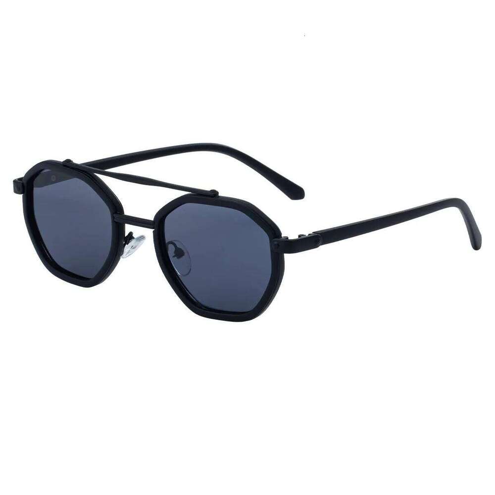 New Fashion Polygon Sunglasses Men Women Double Beam Advanced Sunscreen Male Unisex Luxury Sun Glasses Gafas De Sol Uv400