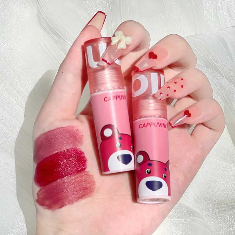 Cappuvini Nifty Bear Pink Series Lip Glaze Set Velvet Matte Smooth Texture Long-lasting Easy to Apply Lip GlossT251222