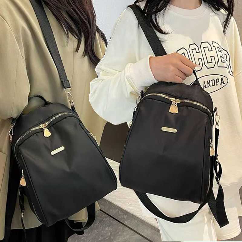 The neutral color rectangular backpack for men and women with two shoulder straps is suitable for travel and outingsM251222