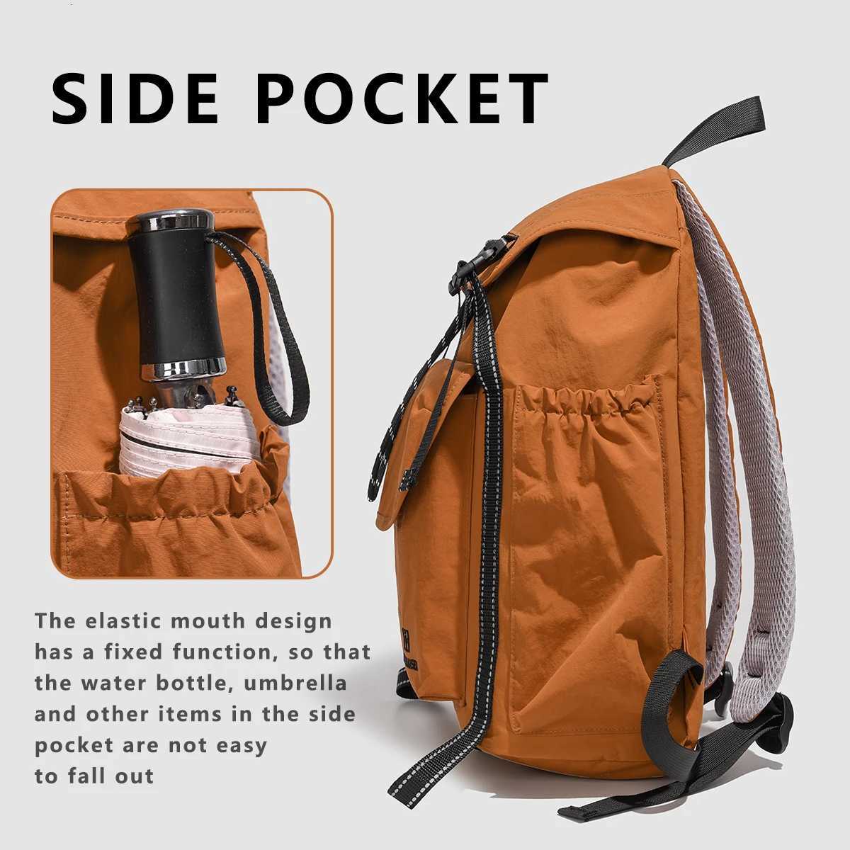 Designed Backpack Large Capacity Drawstring Washed Cloth Multi-Functional Outing Lightweight Work Clothing High School StudM251222
