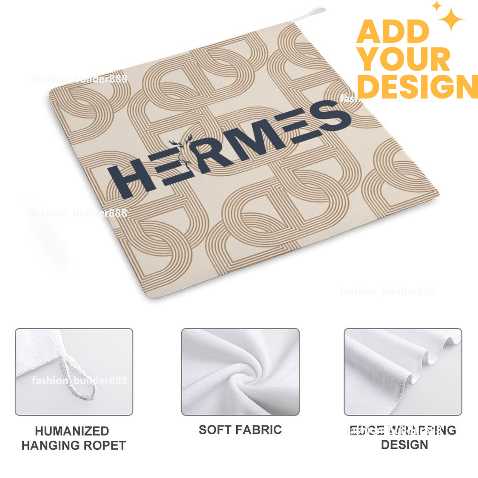 Custom Designer H Towels Luxury Horse Pattern Premium Hand Towels Set 11 by 11 inches Ultra Soft and Highly Absorbent Gym Shower Kitchen Hotel H64