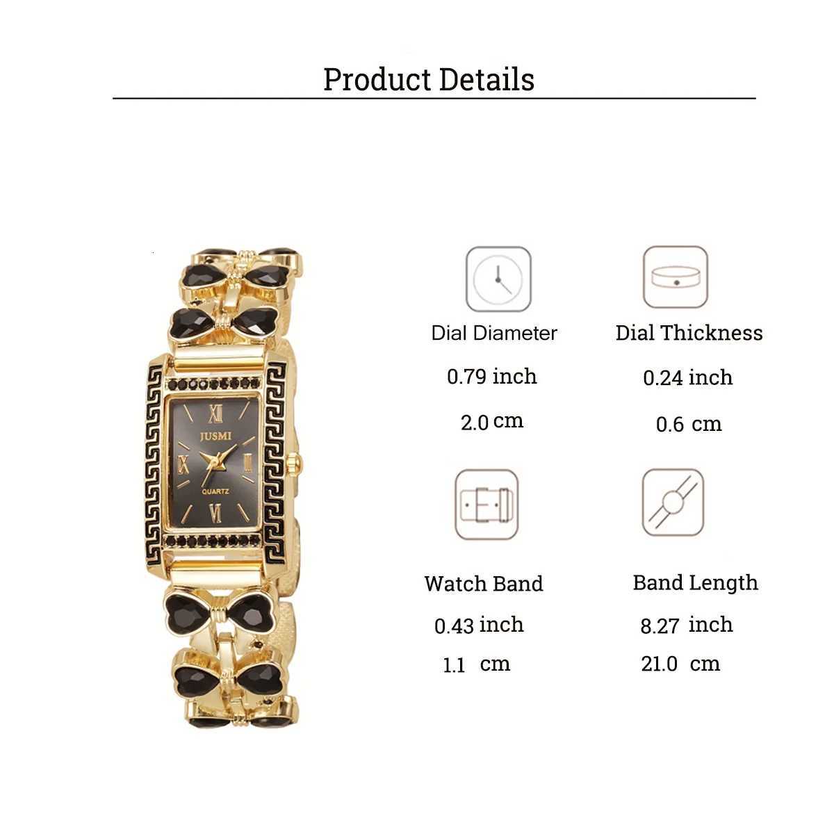 Fashion Personality Rectangar Dial -Shed Chain Quartz for Wen Suitable for ryday Wear Christmas Gift M251222