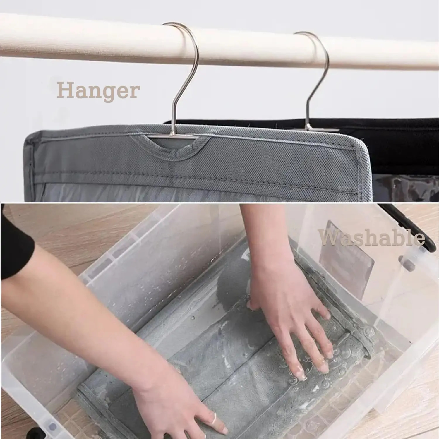10 Pockets Hanging Purse Handbag Organizer Clear Shelf Bag Collection Storage Holder Wardrobe Closet Space Saving 251215