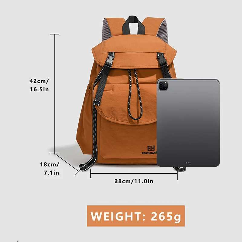 Designed Backpack Large Capacity Drawstring Washed Cloth Multi-Functional Outing Lightweight Work Clothing High School StudM251222