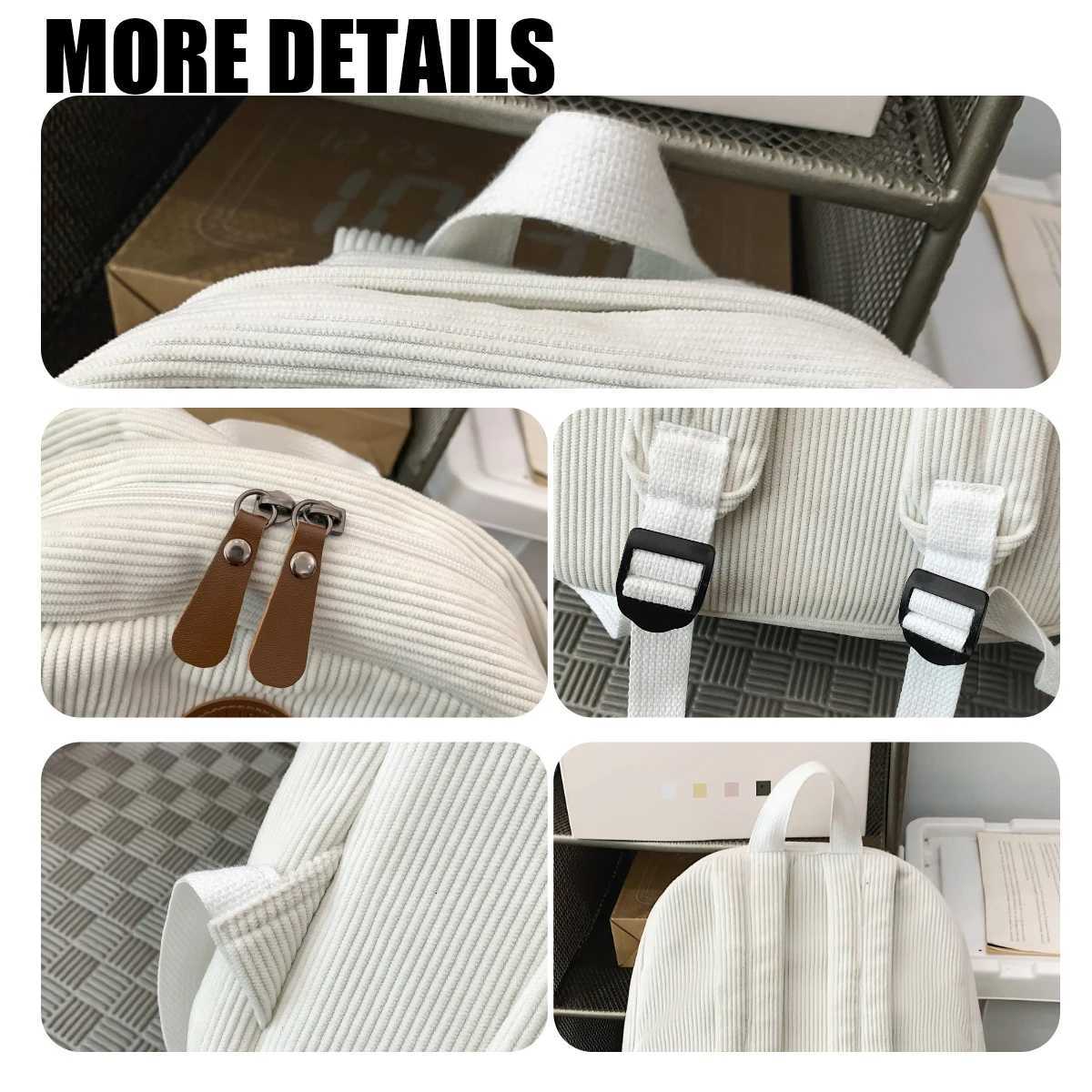 for s 2025 New Style College Students High School Students Corduroy Backpacks Junior High School Students Elementary School Students Backpacks HikM251