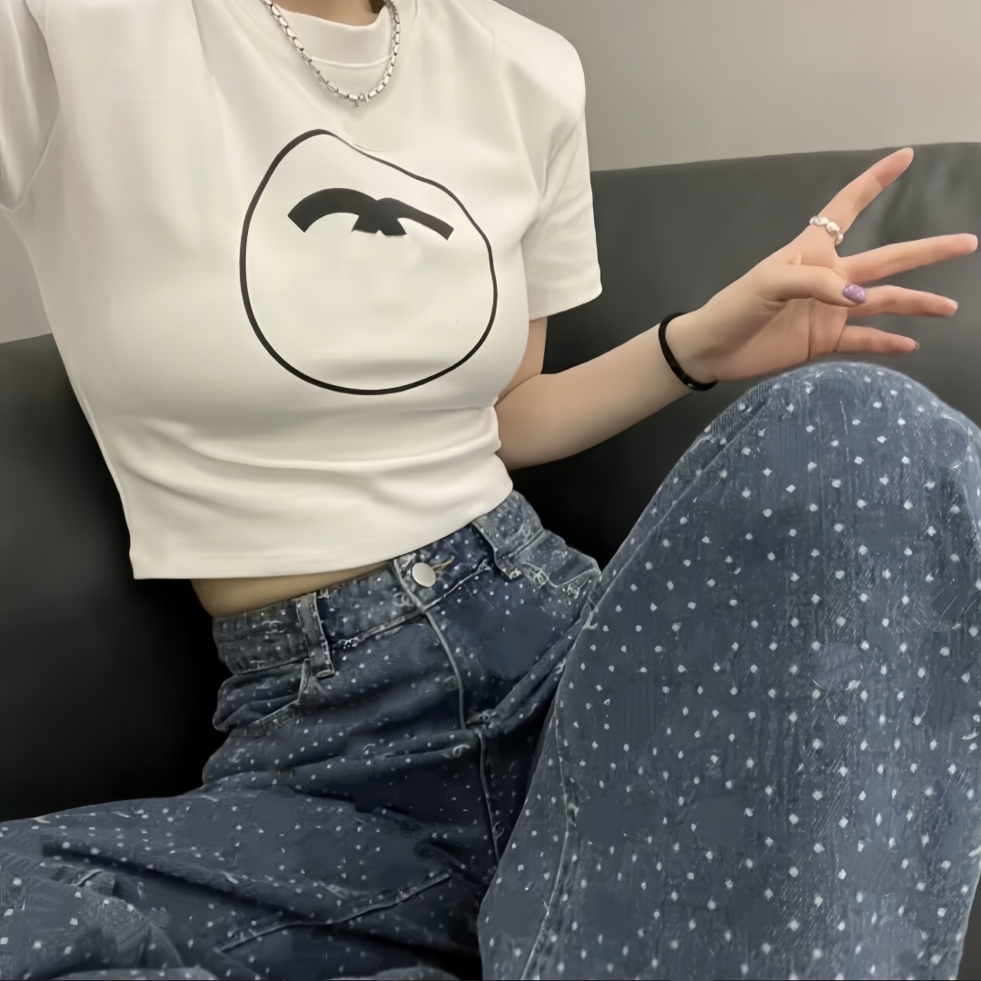 Womens t shirt designer tshirt 2026 new spring summer Fitted Personalized girl Short sleeve crop top France Luxury Original edition shirt tees brand tops clothes