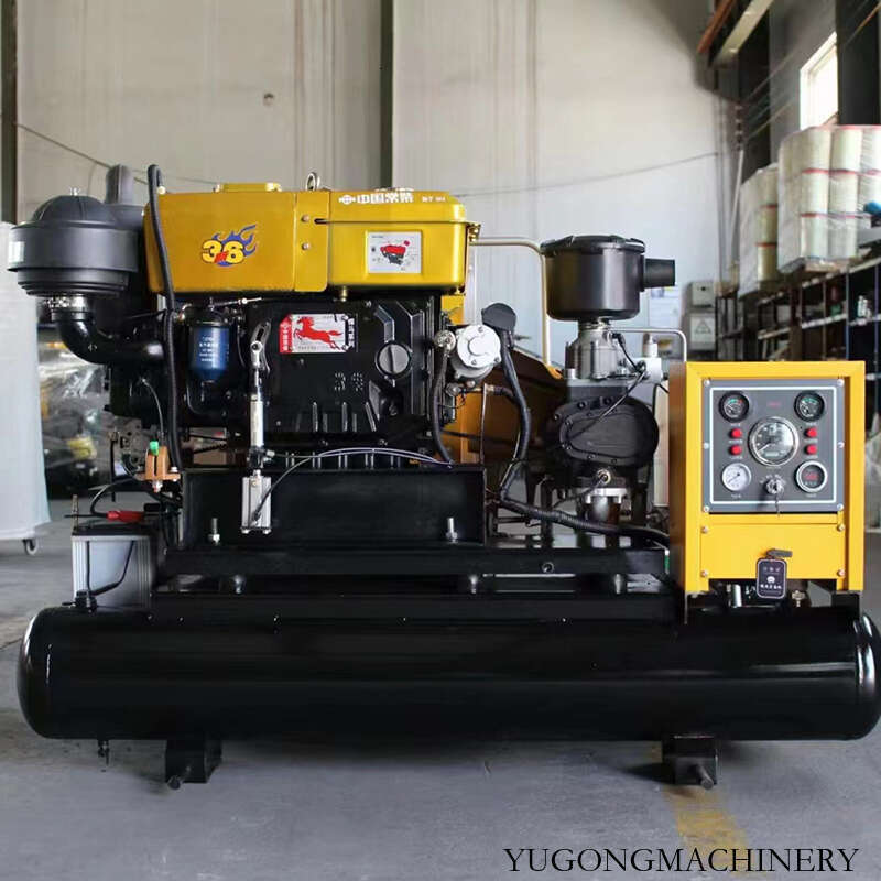 Two-Stage Heavy-Duty Industrial Air Compressor for Powering Pneumatic Tools and Sandblasting Equipment