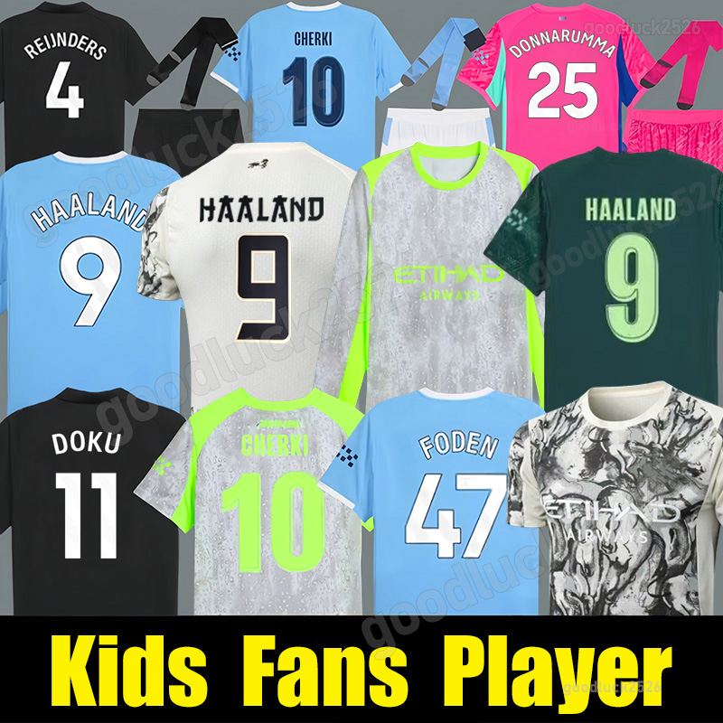 25 26 HAALAND FODEN Soccer Jerseys KovaCiC MCATEE 2025 2026 MARMOUSH DOKU GREALISH FERRAN MAHREZ BERNARDO RODRIGO Football Shirt special Men Kids Kit Sets Uniforms