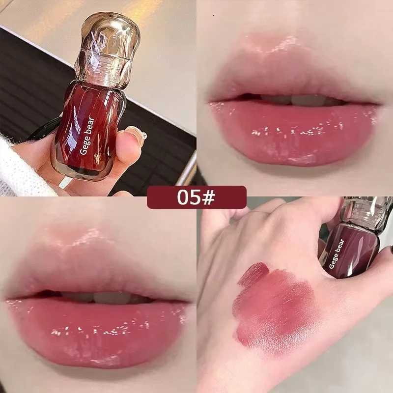 GegeBear Crystal Clear Lipgloss Hydrating Water Liquid Lipstick Light Lip Tint Plumping Non-stick Cup Lips Makeup Women CosmeticT251222