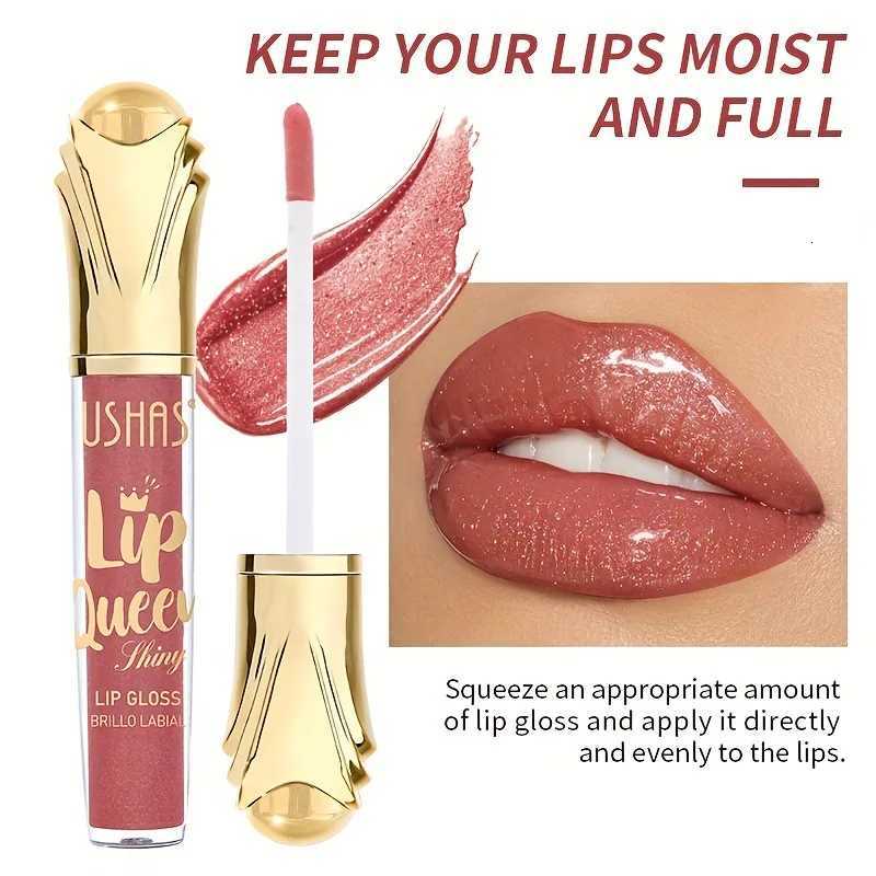 USHAS Hot Matte Scepter Beauty Lip Gloss Gilt Glitter Long-lasting Moisturizing Liquid Cosmetics Festival Gift For Women MakeupsT251222
