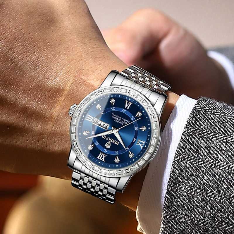 BINBOND Luxury Sport Wrist For Man Waterproof Luminous Date Men Quartz Stainl Steel Mens es M Relojbox M251222