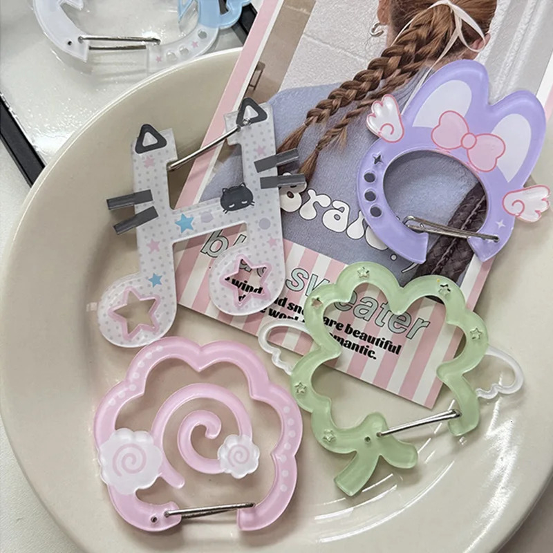 Acrylic Keychain Cartoon Hanging Ornament Backpack Creative Bag Charm Car Keyring Cute Mountaineering Buckle Friends Gifts 251219