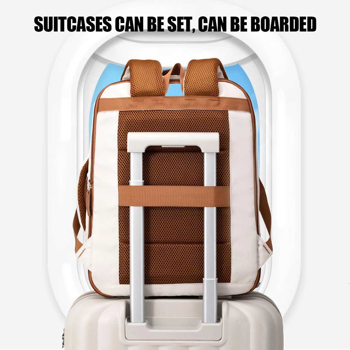 Large-Capacity Travel Multi-Functional Backpack Flying Free Check-In Computer Business Mens College Student Bag s Boarding Conference Office BackpackM