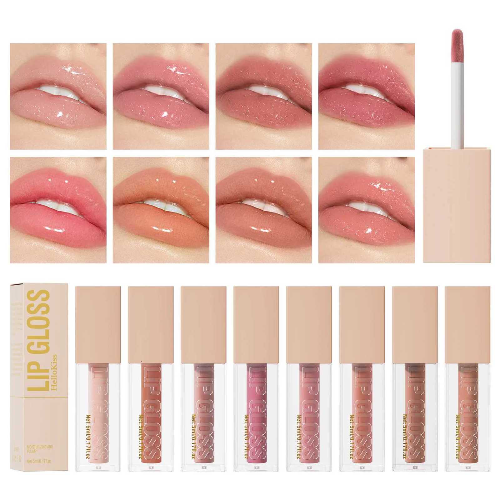 Lip Gloss Long-lasting Moisturizing Easy Halo-dyeing Waterproof Mirror Water Glass Lip Gloss Transparent Color CosmeticsT251222