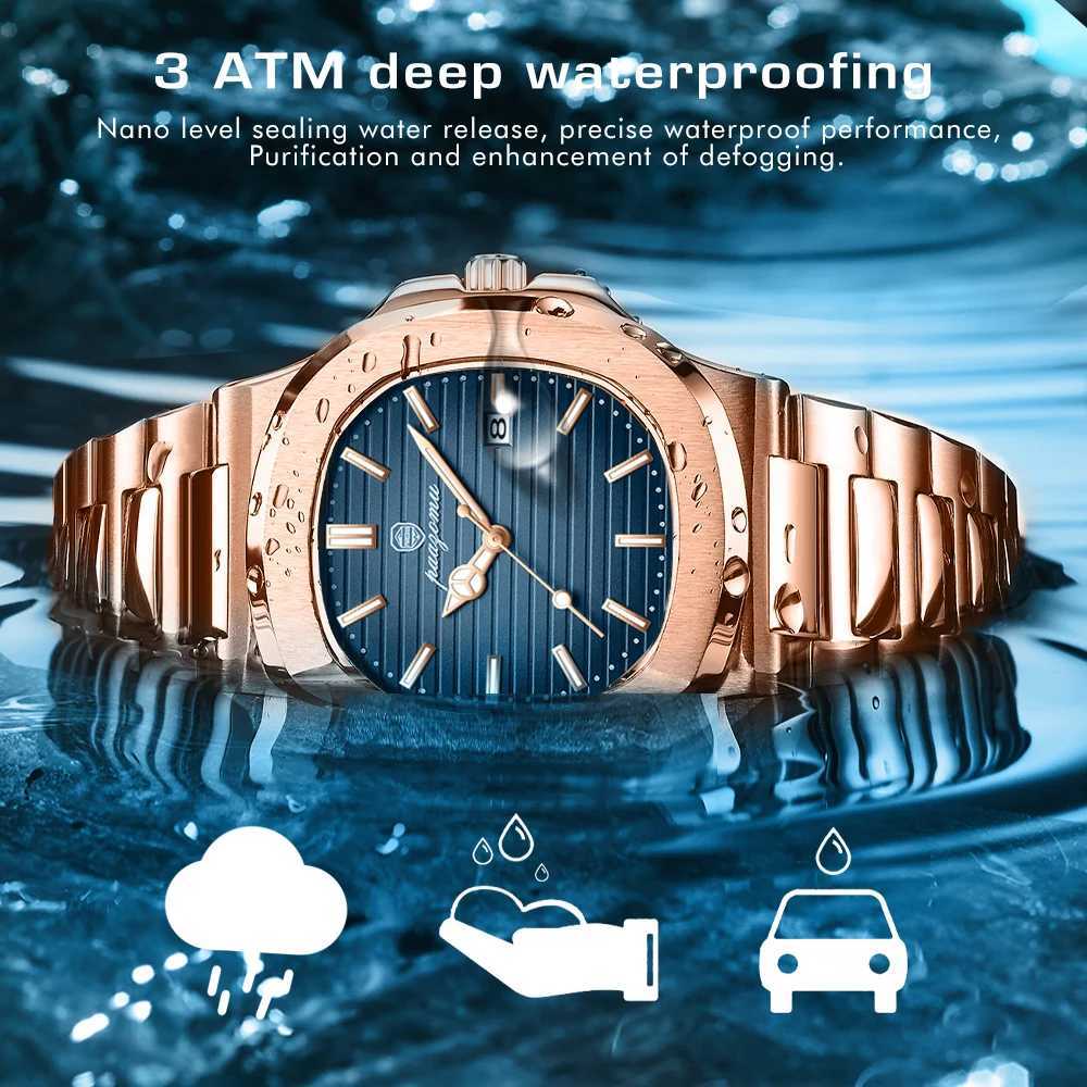 2025 New For Men Fashion Brand M Waterproof Luminous Stainl Steel es Date Week Casual Quartz Mens Clock Reloj M251222