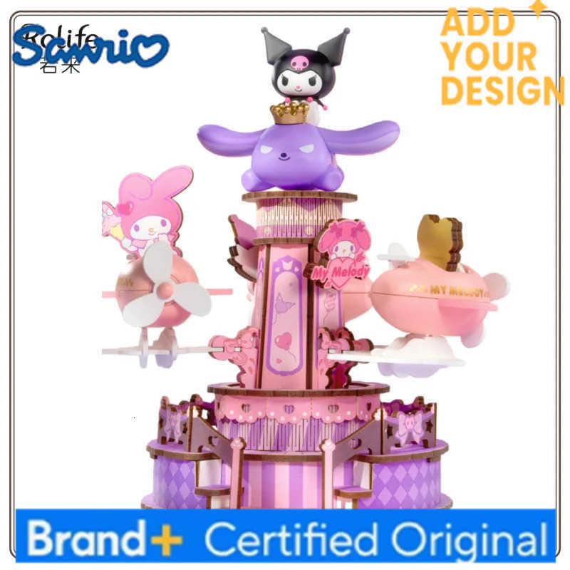 Sanrio New Rolife Dreamland Super Cute Diary Series DIY Handmade Music Box Surprise Assembly Toy Gift Original in Stock H251222
