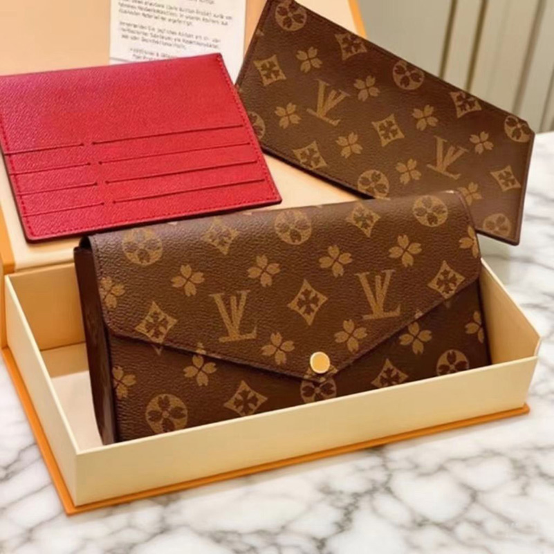 Designer Shoulder Bags 3/pcs Set Top Luxury Designer Wallet Shoulder Bag Women Classic Flower Pochette Felicie Bag Leather Clutch Tote Messenger bags with box