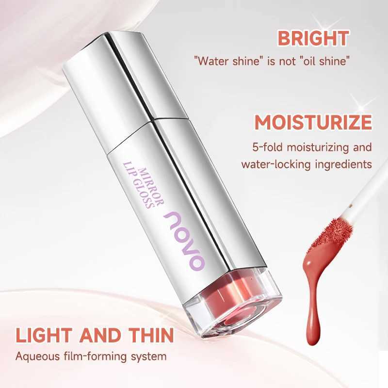 Glossy Lipstick-Lasting Hydrating Lip Gloss Water Light Mirror Glossy Glass Lip Glaze Waterproof Non-Sticky Non-Stick CupT251222