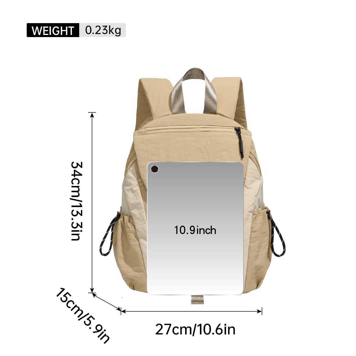 New Casual School Travel Backpack Lightweight Large-Capacity Nylon Cloth Study Bag Waterproof Backpack for s and s Junior High School StudentsM251222