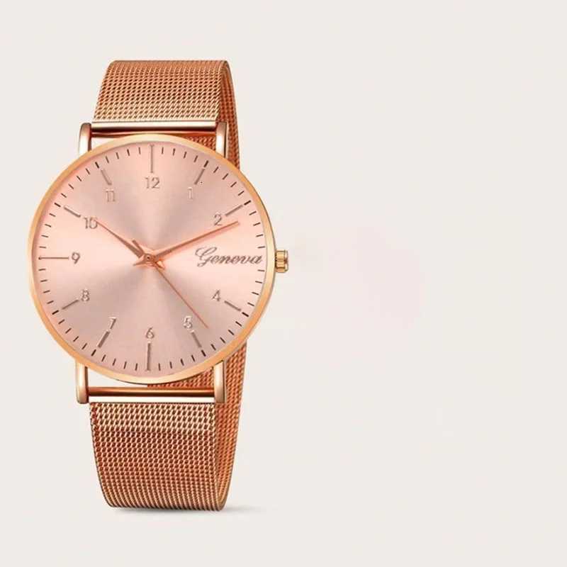 Wens Rose Gold Quartz Two-Piece Set with Star Fl Diamond Fashionable Quartz Christmas Gift M251222