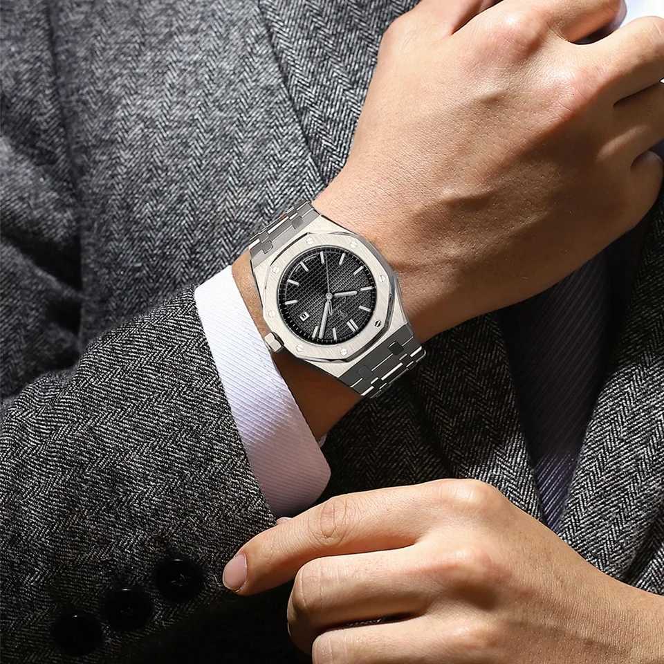 POEDAGAR Luxury Busin Man Wrist Waterproof Luminous Date Men Stainl Steel Fashion Quartz es For Men Reloj M251222