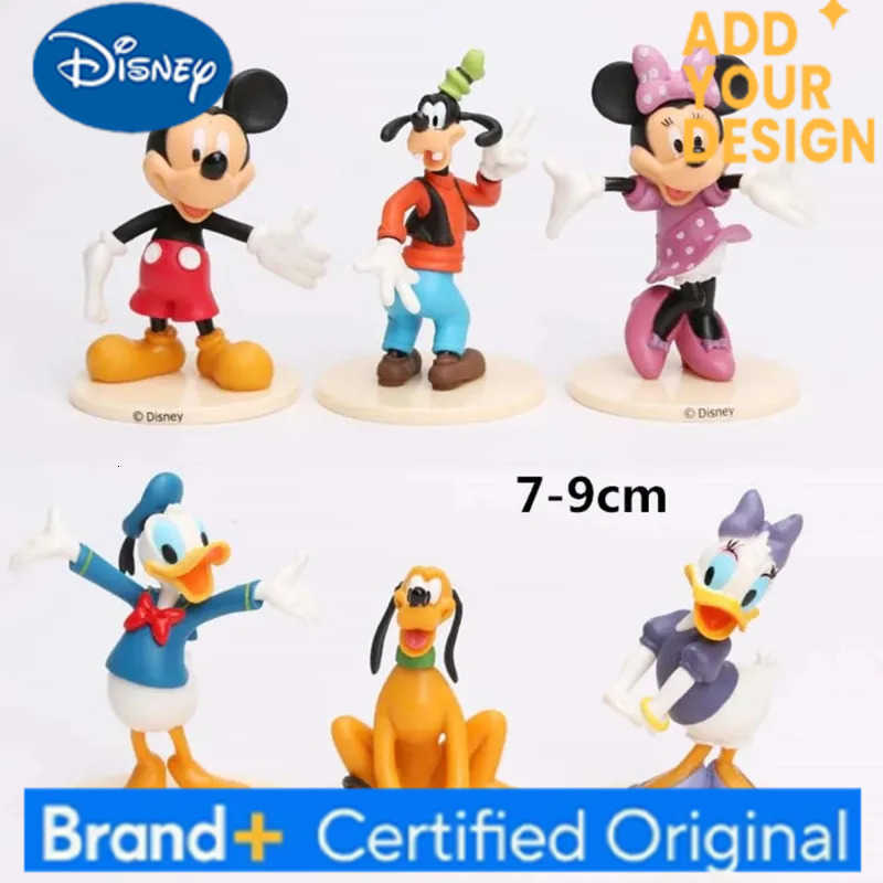 Disney 6 UNIDS/ set GK Mickey Mouse Minnie Goofy Regal Duck Donald Margarita cartoon character PVC model toy Christmas gift H251222