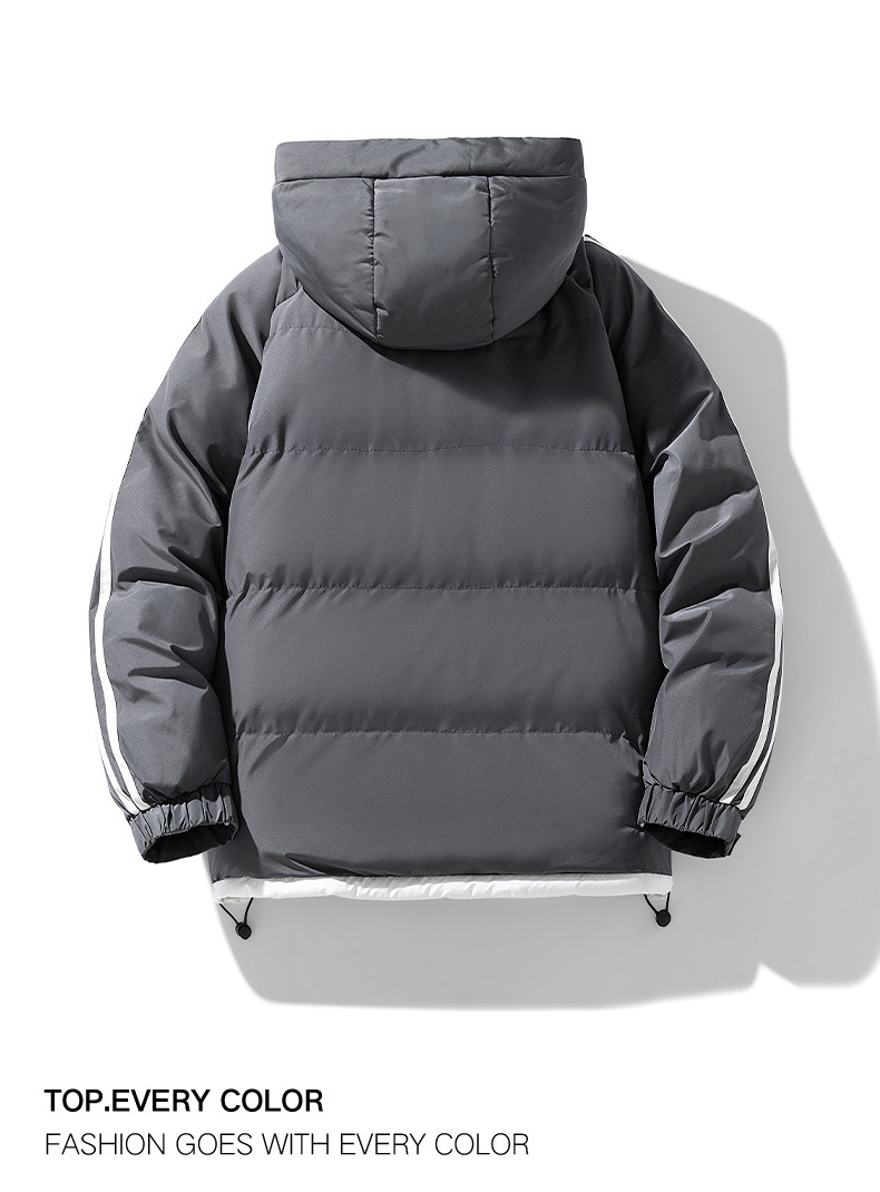 Men's Hooded Puffer Jacket 2025 Autumn Winter Casual Loose Cotton-Padded Coat